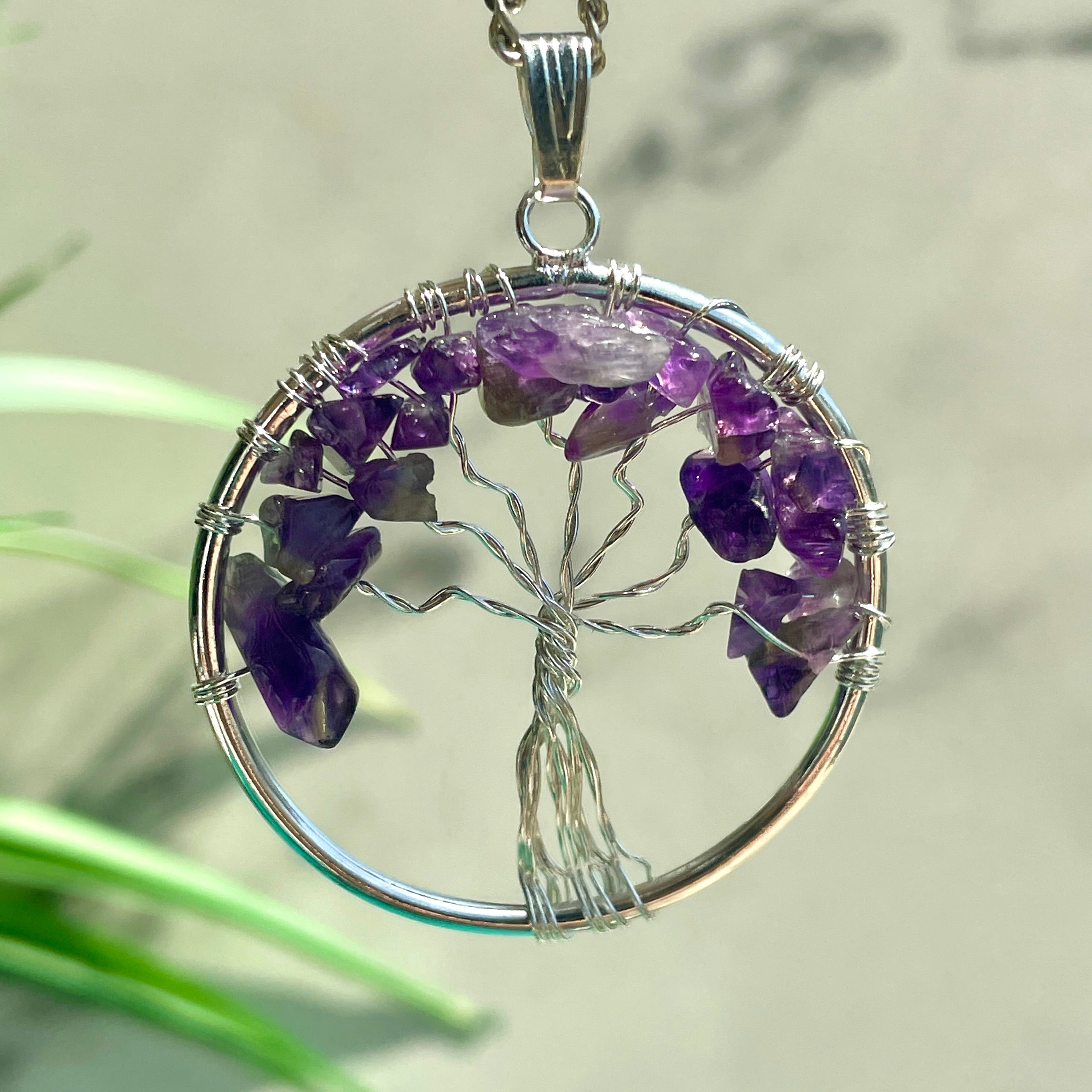 Pendant - Tree of Life - Amethyst Pendant - Tree of Life - Amethyst